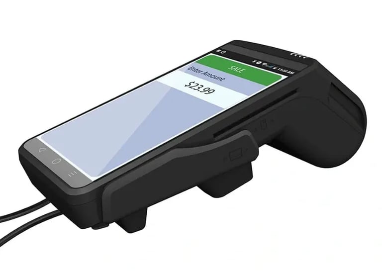 Handheld credit card processing terminal