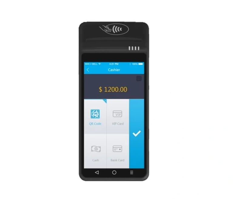 V2: 4G, WiFi, Internal PIN Pad and contactless Better reliability Large 5.5” color LCD touch screen